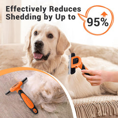 MIU COLOR Pet Grooming Brush features detachable head for easy cleaning and maintenance.
