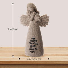 Miugwp you left paw prints engraving emphasizing heartfelt memory