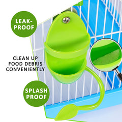 Mivofun debris-leakage basket helps keep cage clean during feeding.