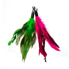 miwoowim cat wand pink feather with bell sparks curiosity and play