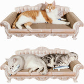 Miwoowim extra-large sofa scratcher bed—durable cardboard for long-lasting feline scratching.
