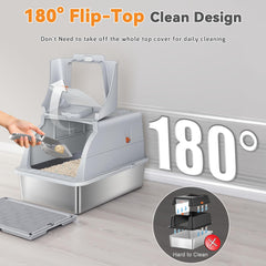 MIWOOYY 180-degree flip-top lid enables quick, mess-free scooping.