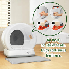 Miwow deodorizer sealed pack being torn for instant activation