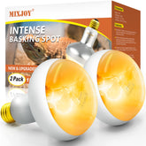 MIXJOY 150W reptile heat lamp bulb warms basking area for bearded dragon