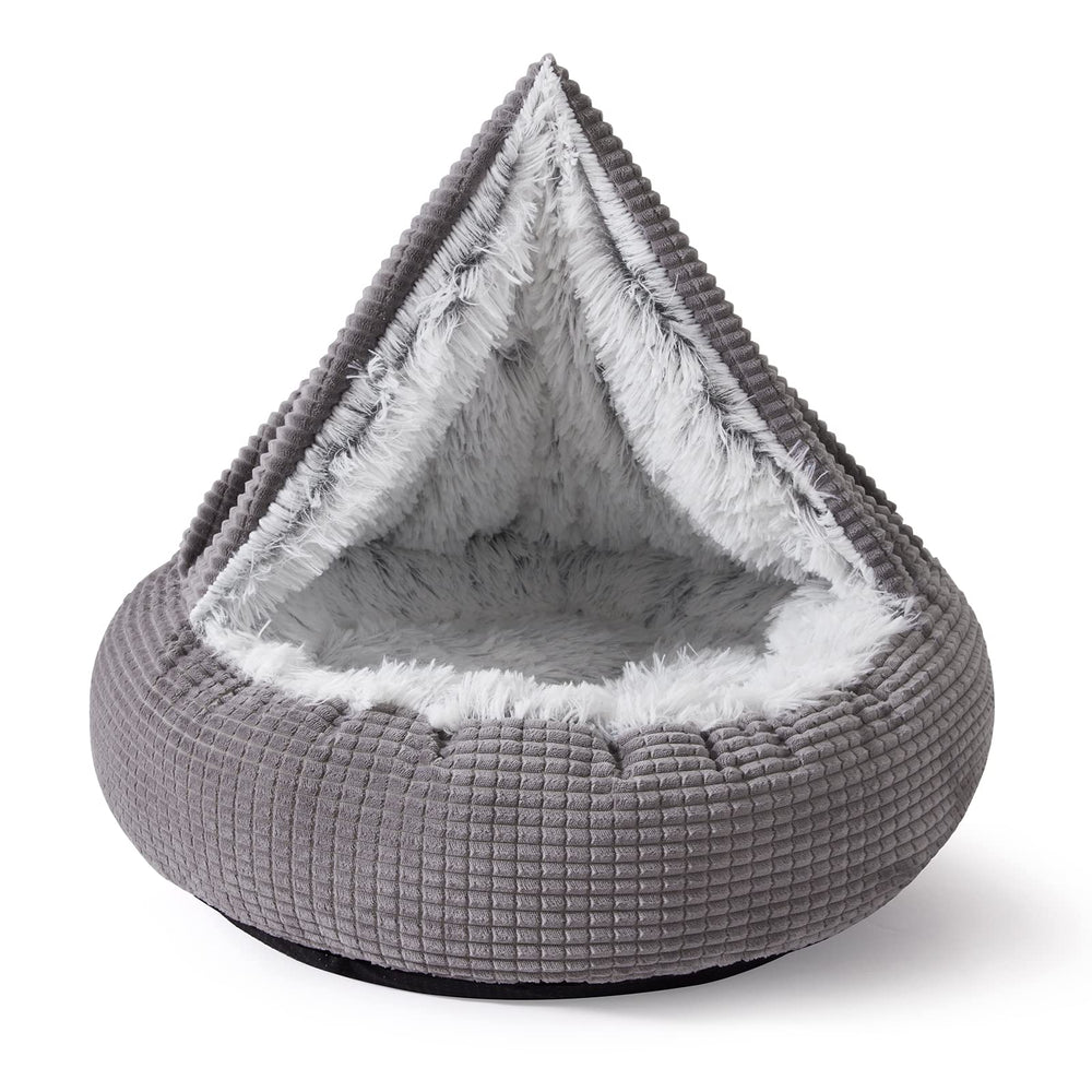 MIXJOY dog bed hooded cave offers cocoon-like rest for calm naps