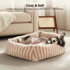 MIXJOY dog bed medium removable cover with zip for easy washing.