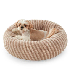 MIXJOY dog bed small donut design in beige for cozy naps.