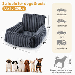 MIXJOY dog car seat back view shows sturdy containment for safe rear-seat travel