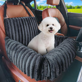 MIXJOY dog car seat front view, secure booster for small dogs during car trips