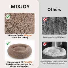 MIXJOY Orthopedic Donut Bed in use with small dog up to 25 lbs.