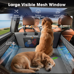 MIXJOY XL dog car seat showing space for a passenger to sit next to the dog.