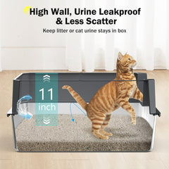 MIXJOY xl-litter-box-inside-dimensions reveals spacious interior for privacy and easy cleaning