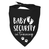 Mixrowa Baby Security Bandana black front view for stylish everyday wear on dogs