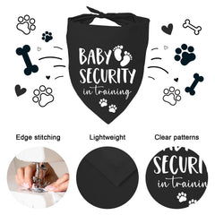 Mixrowa Baby Security Bandana black worn on dog for durable daily use