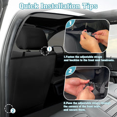 Mixsuper barrier shown installed for easy backseat containment
