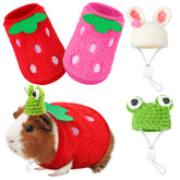 Mixweer guinea pig clothes vest shown on a tiny pet for daily warmth and style.