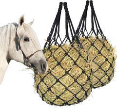 MIYABALA hay net hanging in a stable for convenient feeding.