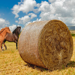 MIYABALA round bale hay net 5x5 ft in full view for spacious feeding
