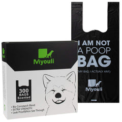 Miyouli ocean wind-scented poop bags box for dog walks with odor control.