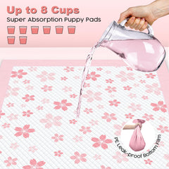 MIZOK pads absorb up to 8 cups, ideal for larger breeds during potty training.