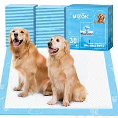 MIZOK dog pee pads with blue jellyfish pattern for engaging potty training