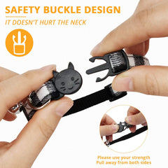 MJIYA cat collar with plastic buckle focuses on a smooth, safe clasp for daily wear.