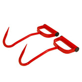 Mkienhy 11-inch red hay hook displays sturdy steel construction for durable bale handling