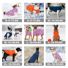 Mklhgty Extra Warm Dog Coat back view shows full coverage for winter protection.