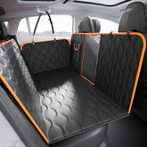 Mlivrom scratchproof dog seat cover back seat view highlights durable protection and pet comfort
