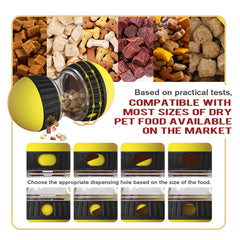 Mloowa interactive toy with dual end balls shows moving action and treats release.