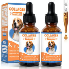MNQAXZ collagen for dogs bottle front highlights a mild, natural formula for joint support.