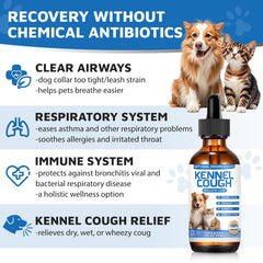 MNQAXZ dog cough supplement drops showing easy-to-use dosing for barking coughs.