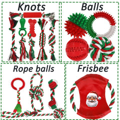 Mnubsrva gift-box packaging; ready-to-gift dog toy set for holiday joy.