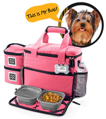 Mobile Dog Gear Week Away bag pink main compartment ready for week-long trips