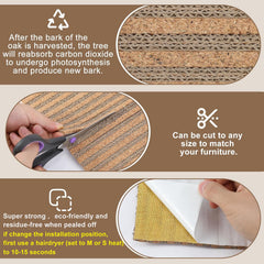 Mocherpion Cat Scratch Pad oak-cork design offers stylish furniture protection.