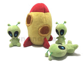 MODERN WAVE Juguete interactivo para perro con nave espacial, estimulando juego activo