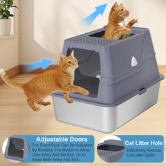 Modign lid privacy enclosure emphasizes enclosed space for cat comfort