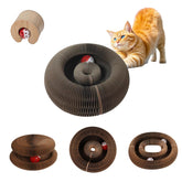 MoeQOassis magic organ cat scratching board in action, promoting interactive play and furniture protection.
