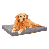 MoeQOassis waterproof cover on large dog bed showing urine protection and easy cleaning