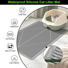 Mofason litter mat anti-slip design stays in place during use.