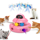 MOHAYA cat toys front view energizes indoor cats with 4-in-1 play variety.