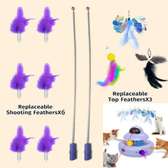 MOHAYA interactive cat toy ball feathers showing dynamic motion for chasing