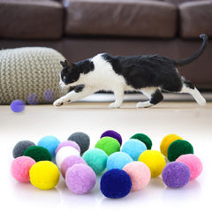 Molain cat ball soft plush texture offers gentle, safe play for kittens.