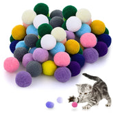 Molain large cat ball 1-inch colorful pom poms inviting playful exploration.