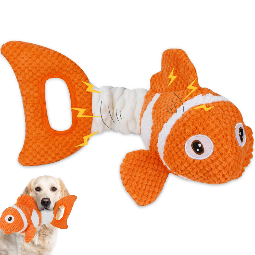 Molantaule squeaky dog toy with durable fabric for long-lasting indoor play.