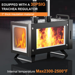 Molten Masters MMasters 2-Burner Forge coated for high-temperature durability