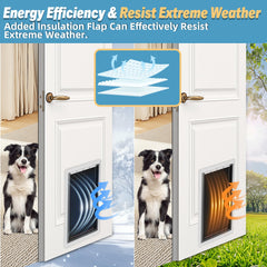 MOLYLY replacement flap inside view shows flexible material for smooth pet passage