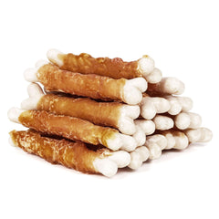 MON2SUN chicken wrapped calcium bone 4 inch chew aids small dogs' dental upkeep.