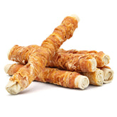 MON2SUN dog treats 9inch rawhide roll pack — long-lasting chew for medium and large dogs.