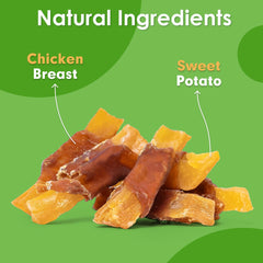 MON2SUN close-up of wrapped chicken snack highlighting natural ingredients and texture